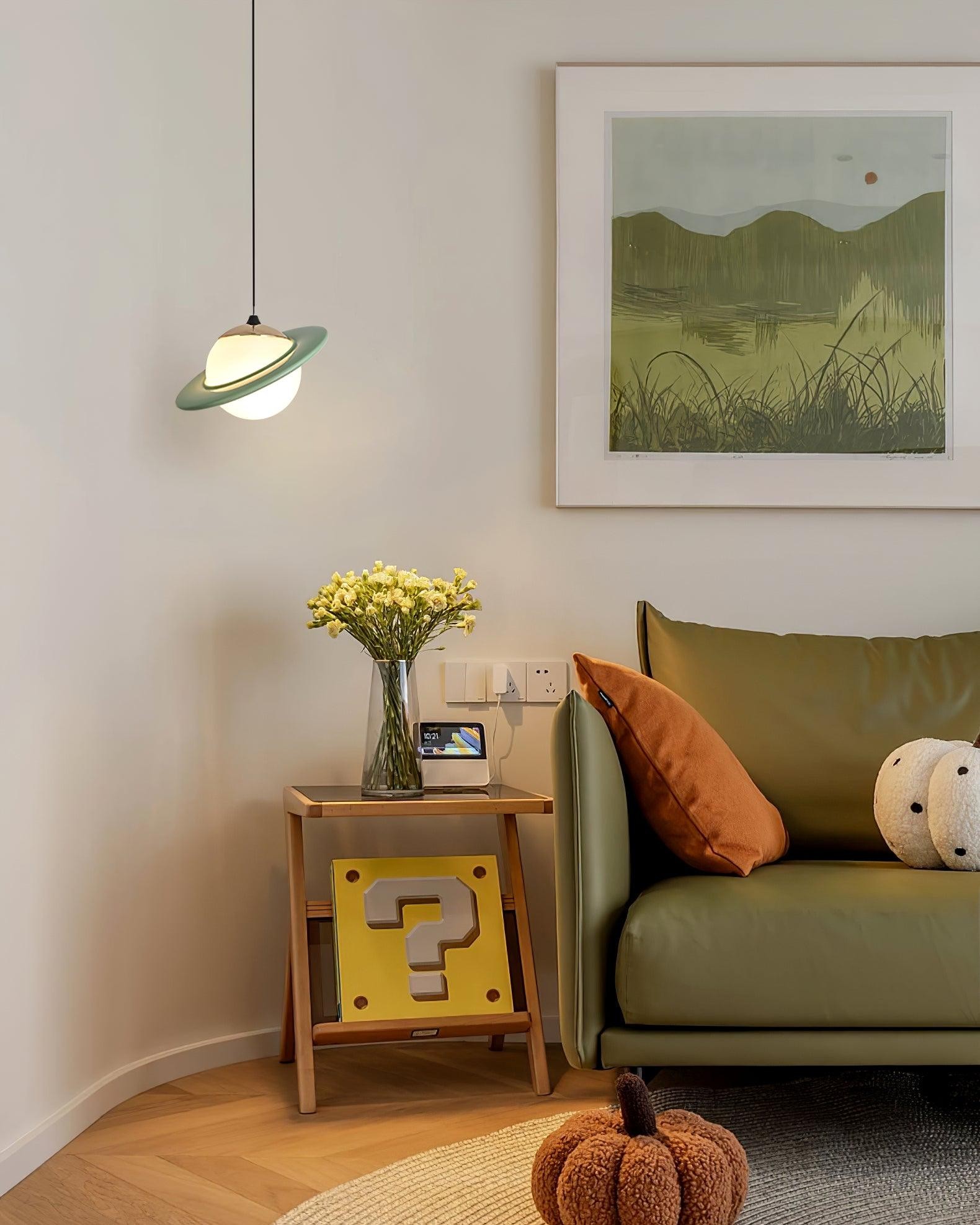 Romantic Saturn Planet Pendant Lamp for Bedroom M415