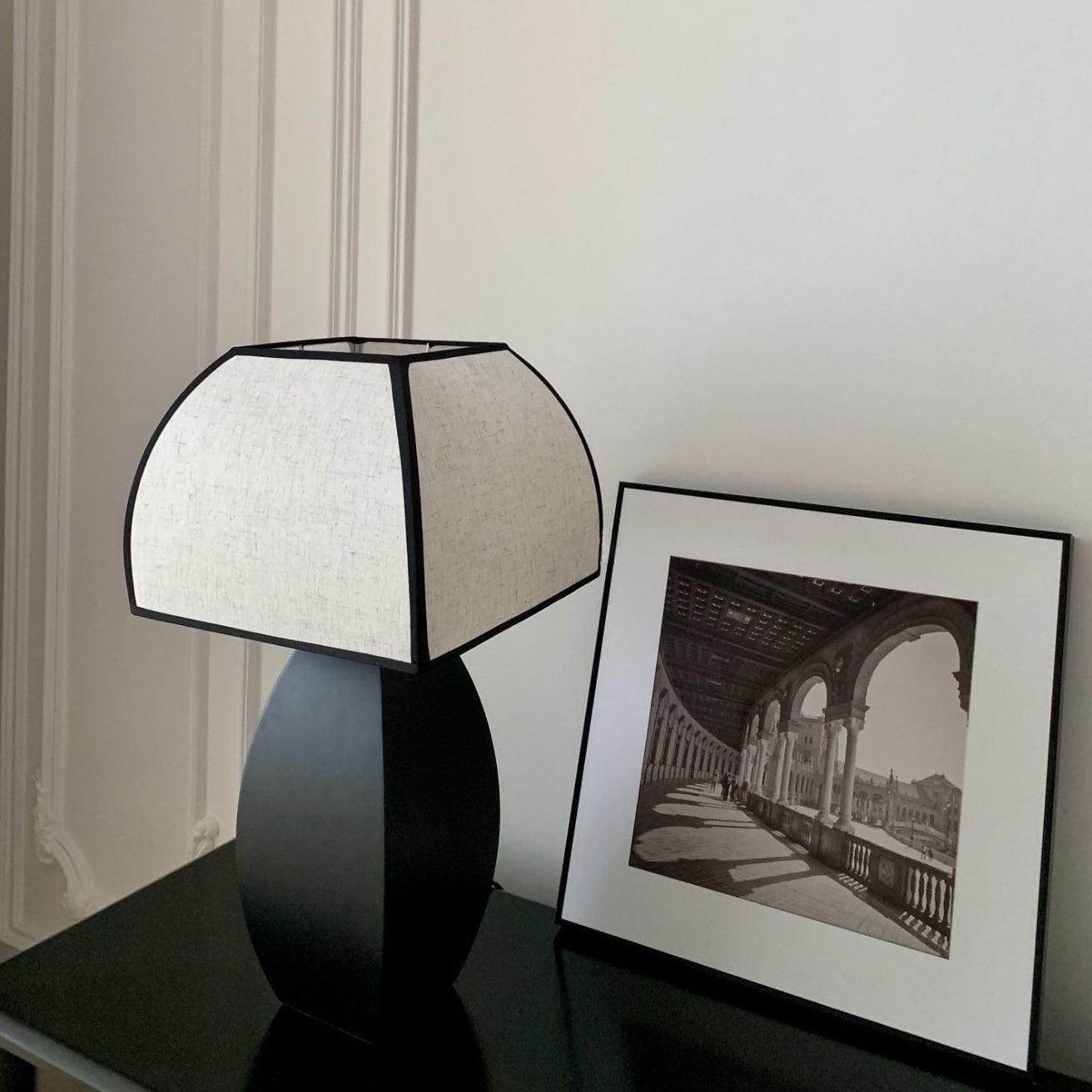 Retro Metal Mushroom Fabric Table Lamp M446