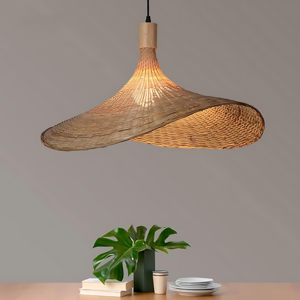Rustic Raphia Charm Rattan Light T2058
