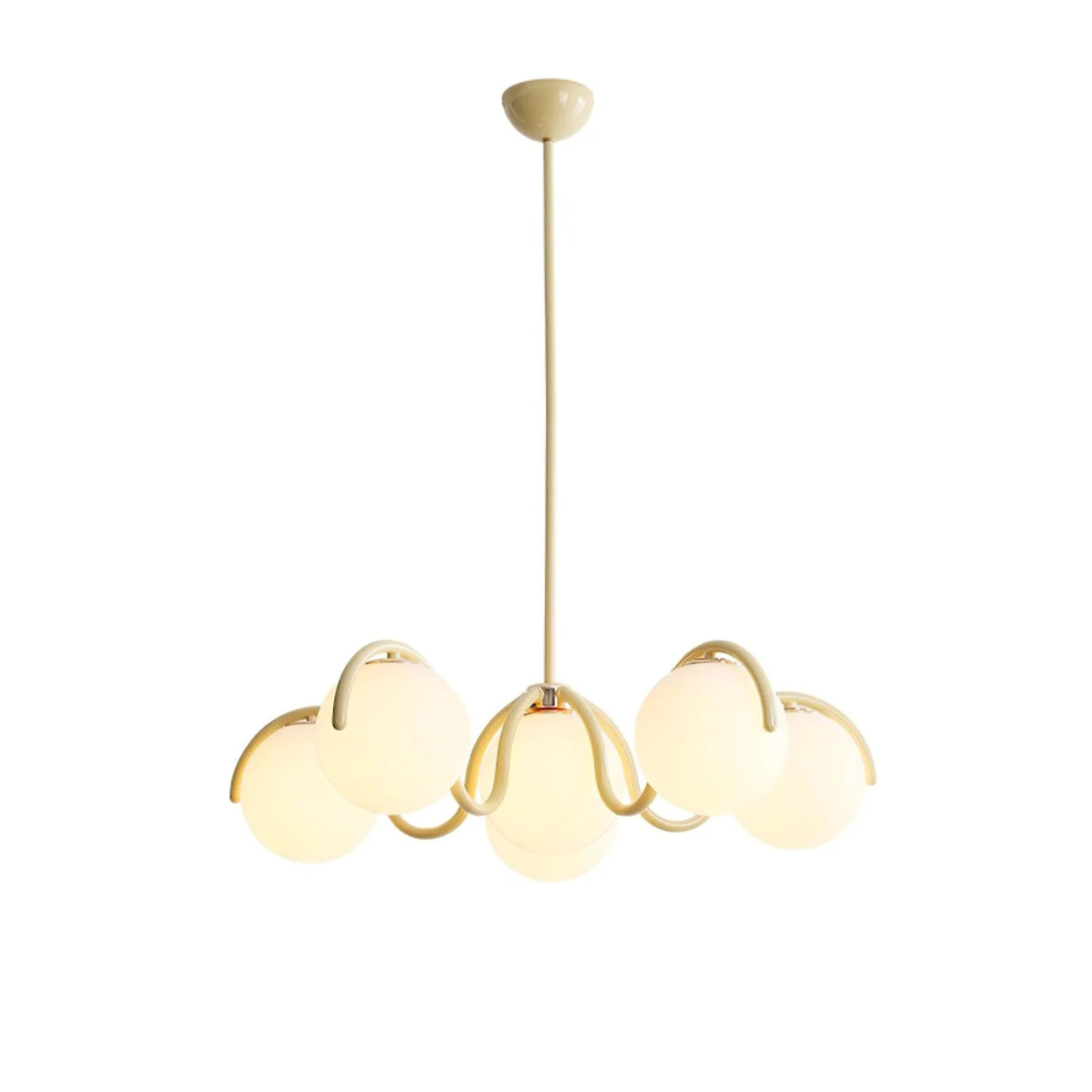 Sculptural Linear Chandelier with Elegant Flowing Silhouette S223