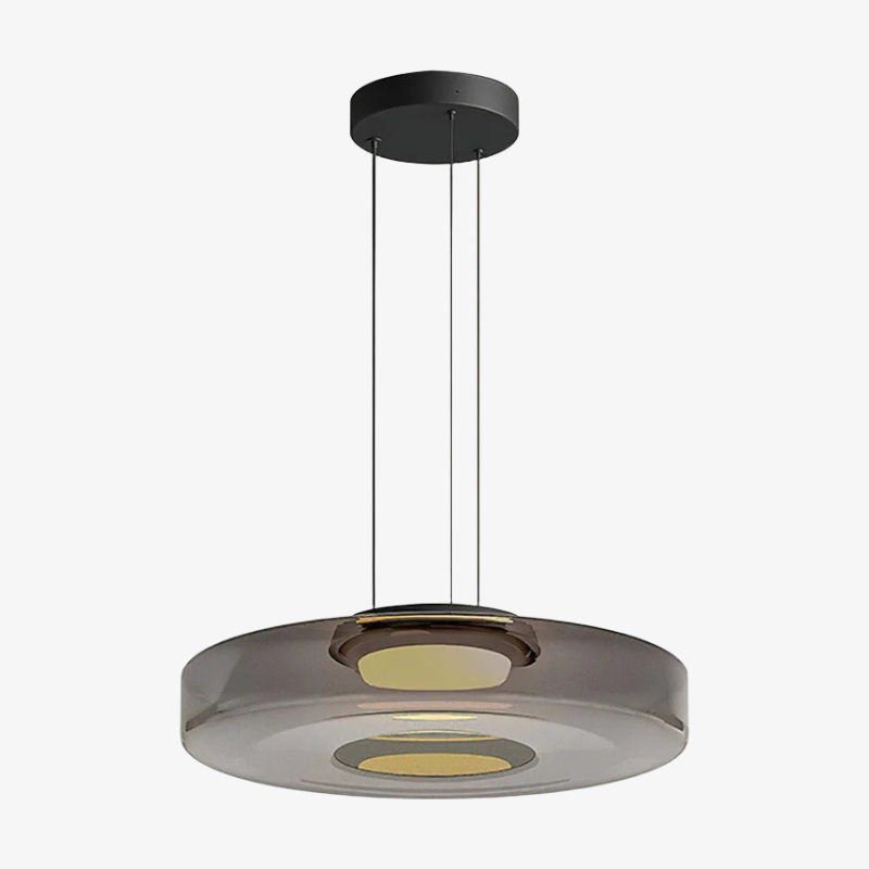 Nora Contemporary Multi-Layer Glass Pendant Lamp - Adjustable Hanging Light for Living Room or Kitchen Island T743