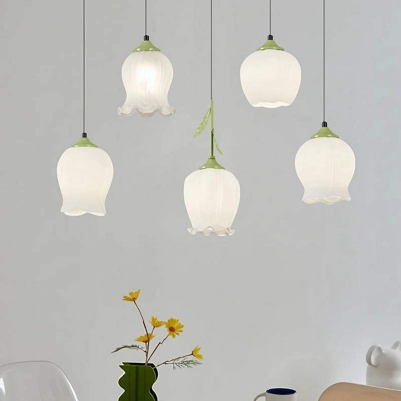 Nordic Flower Bud Glass Pendant Light S89