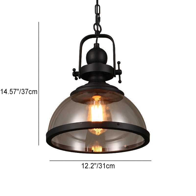 Modern Industrial Style Dome Glass Pendant Lamp M65