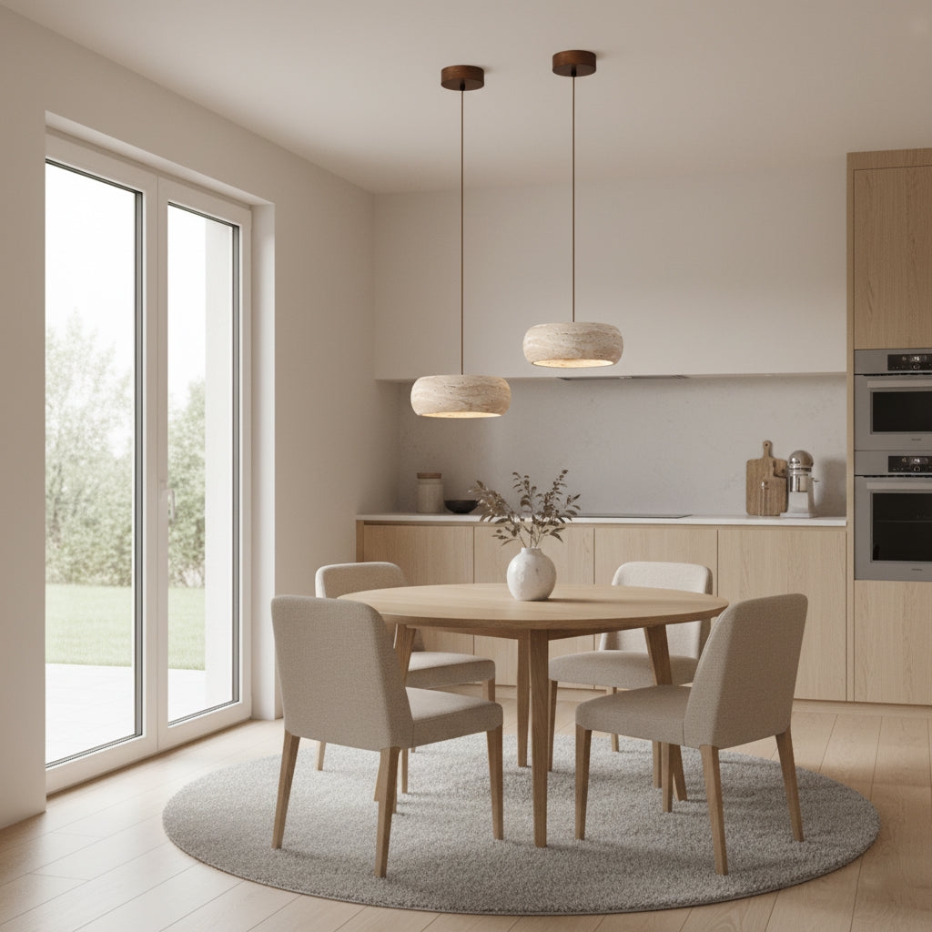 Travertine Drum Pendant Lamp T1832