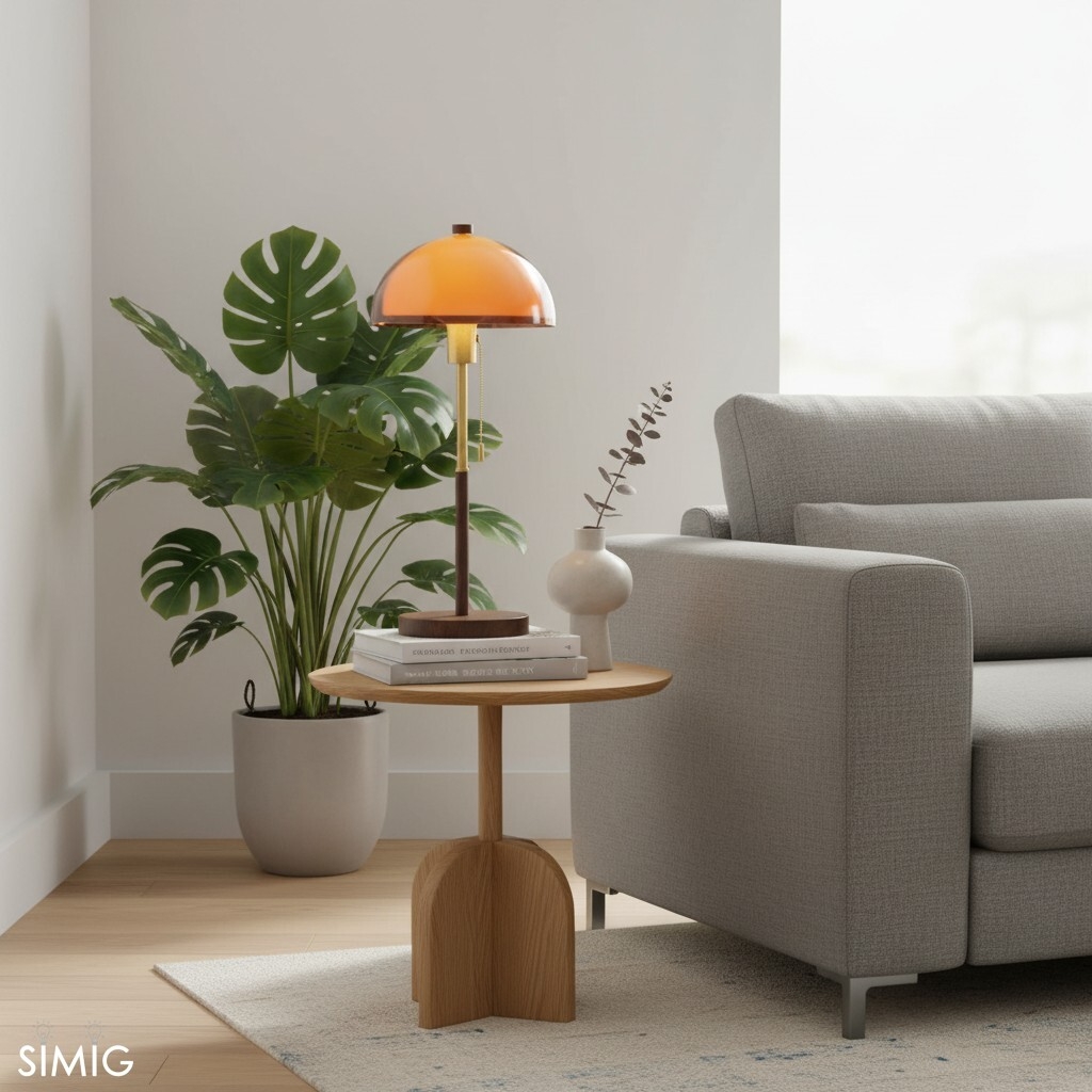 Afterglow Sunset Mushroom-Shaped Table Lamp - Acrylic Lamp for Bedroom S260
