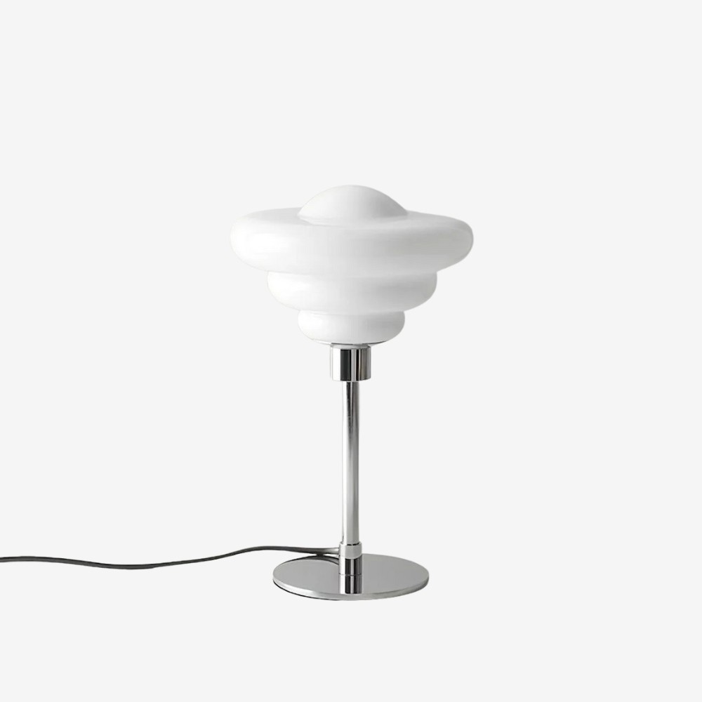 Modern Table Lamp Featuring Textured Glass Shade S247