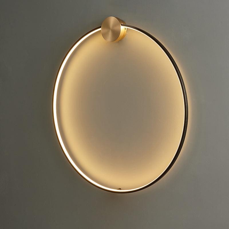 Minimalist Creative Simple Brass Round LED Wall Light M323
