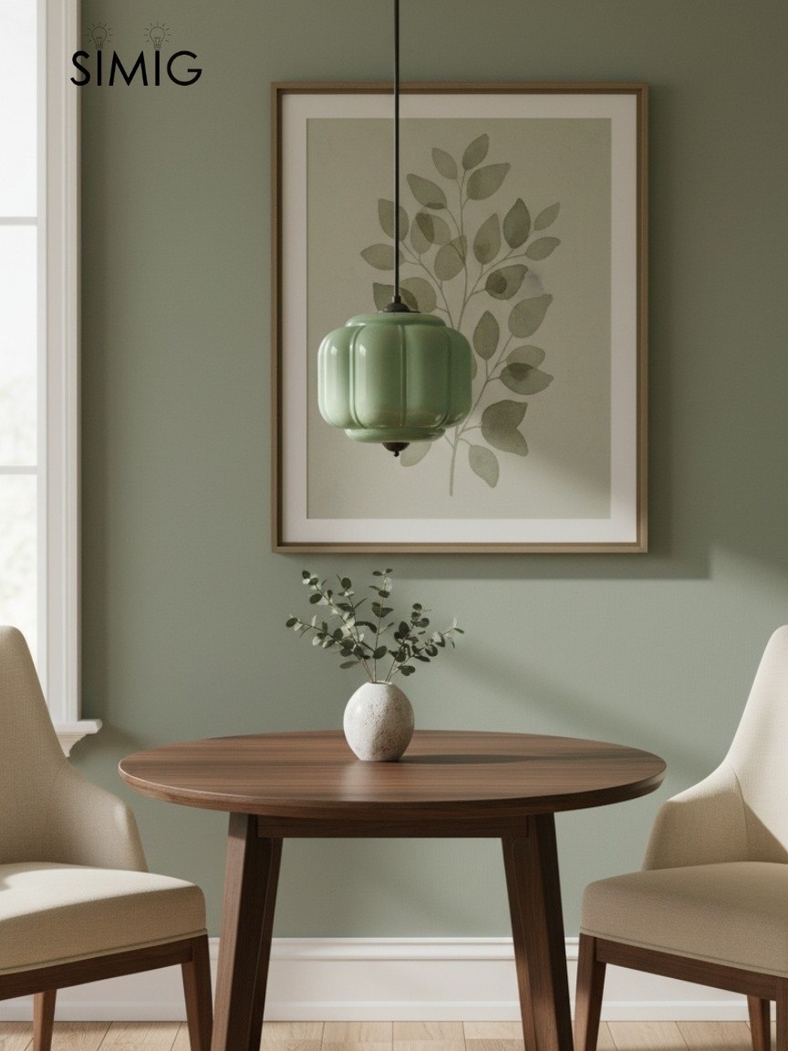 Eloise Vintage Milk Glass Pendant Light - Chic Retro Lighting for Dining Rooms S215