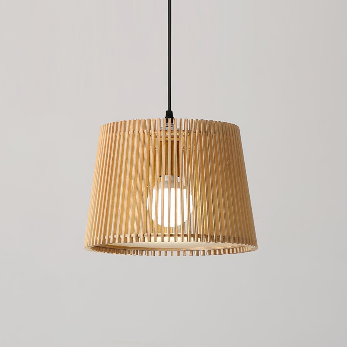 Wooden Log Color Cage Pendant Light M319