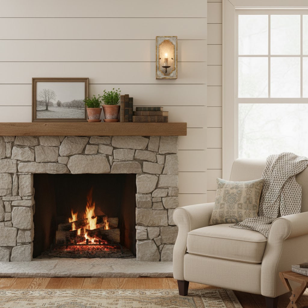 Boho Rustic Cube Sconce T1854