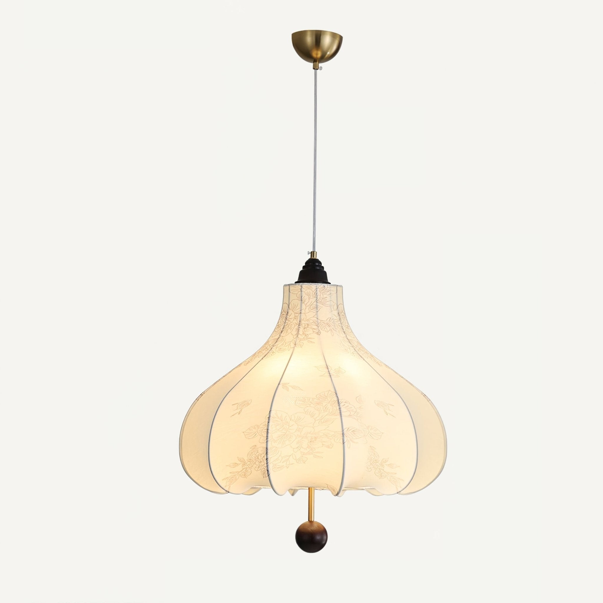 Retro Chestnut Fabric Pendant Light M465