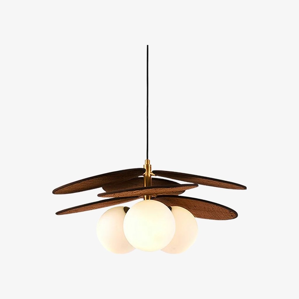 Orrise Layered Petal Pendant Light - Modern Metal and Fabric for Bedroom T521