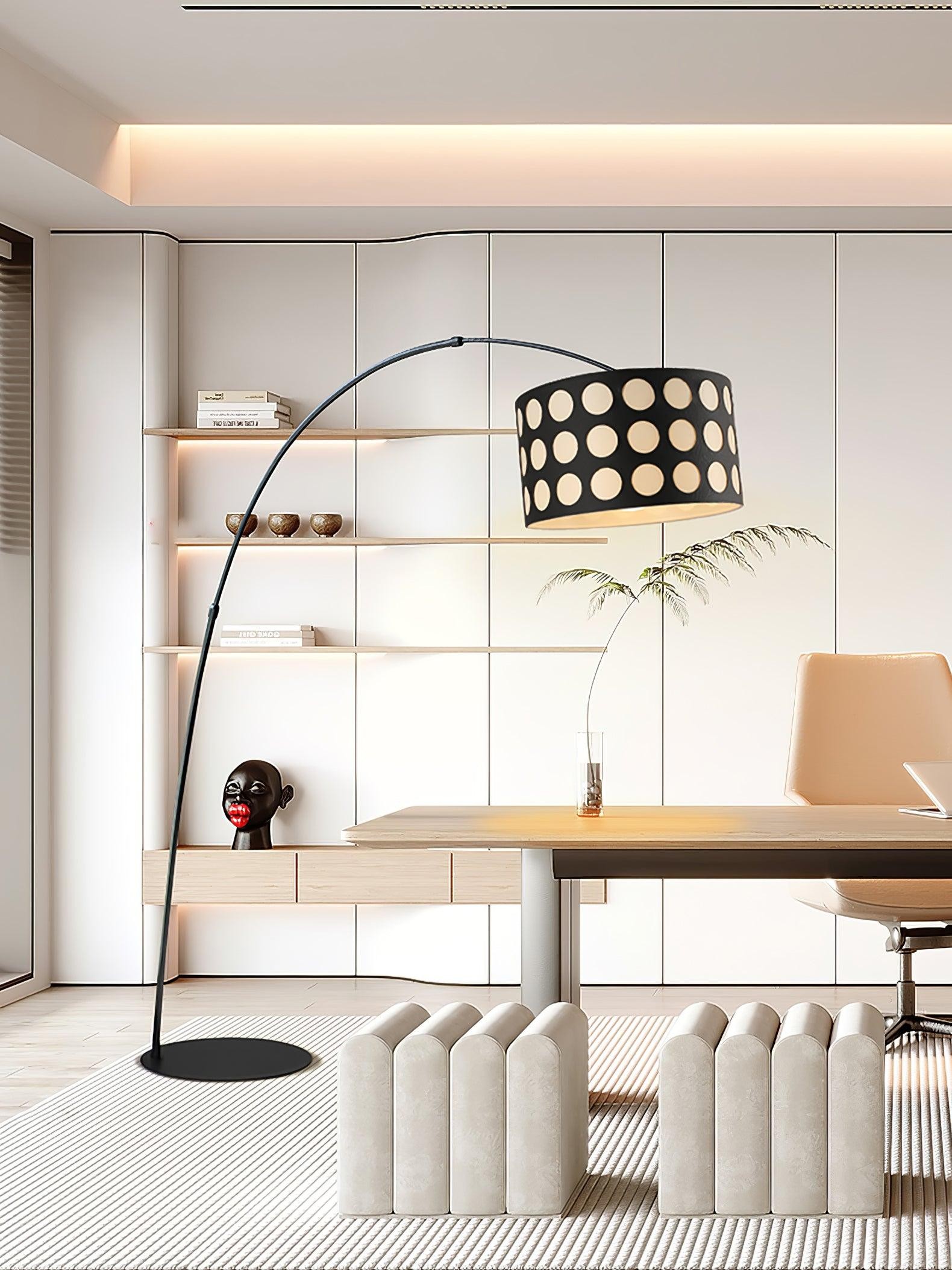 Geometry Polka Arc Fabric Floor Lamp S363
