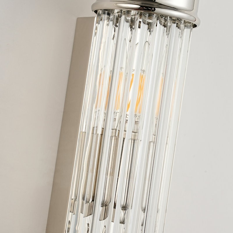 Bravira Ribbed Cylindrical Glass Sconce - Nordic Modern Wall Light U03