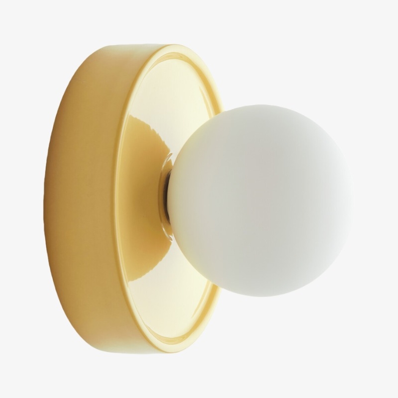 Solna Round Wall Lamp - Modern Glass and Ceramic for Bedroom T745
