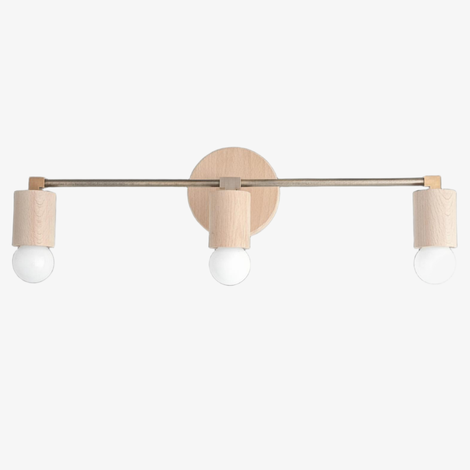 Mobilux Line Wood and Vanity Light - Bohemian Bathroom Lighting Fixture T374