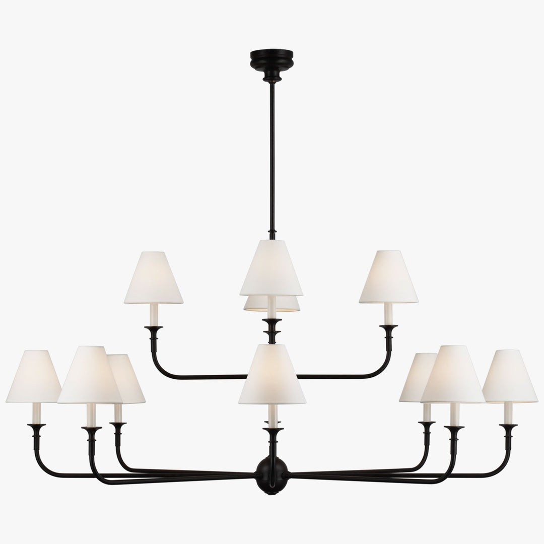 Piaf Geometric Metal Chandelier – Industrial Style for Dining Room T198