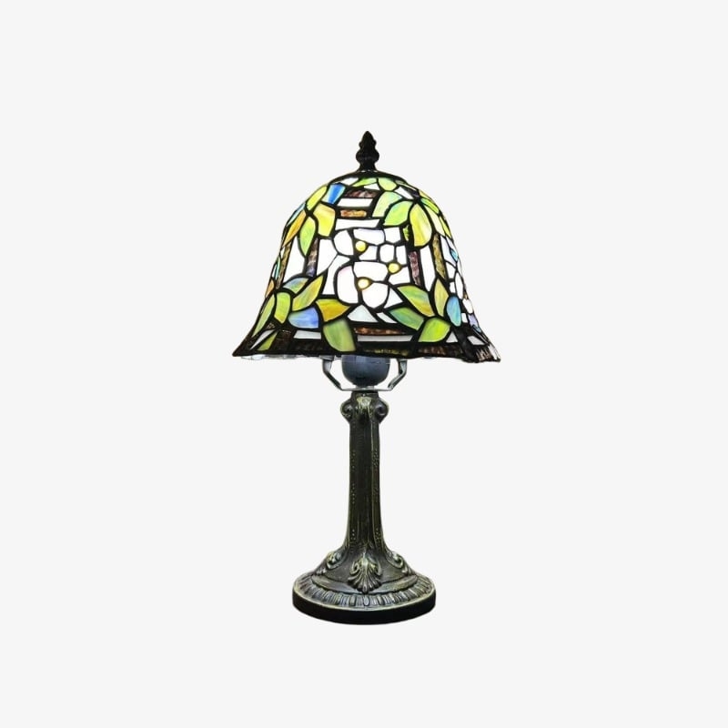 Virelle Colorful Stained Glass Tiffany Table Lamp – Bedroom Accent Light T549
