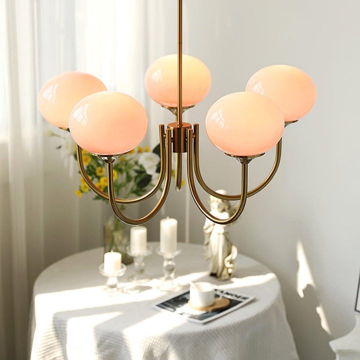 Bauhaus Glass Ball Marshmallow Chandelier S200