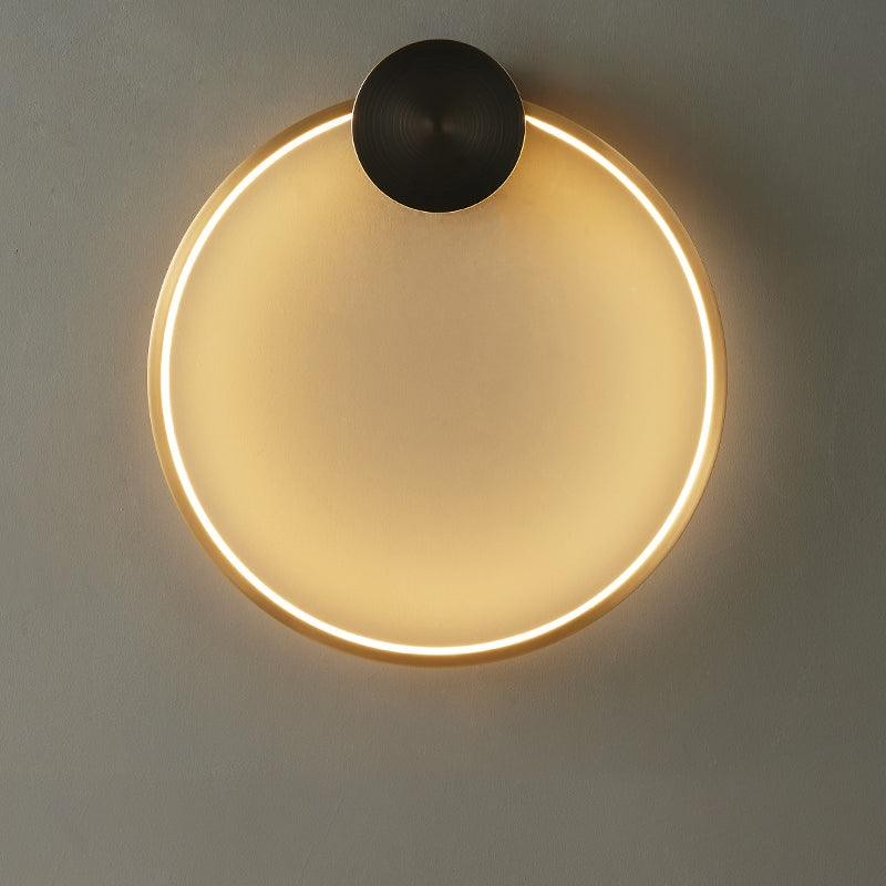 Minimalist Creative Simple Brass Round LED Wall Light M323