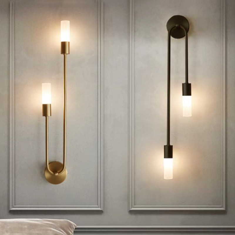 Modern Copper U-Shape Luster LED Wall Lamp M39