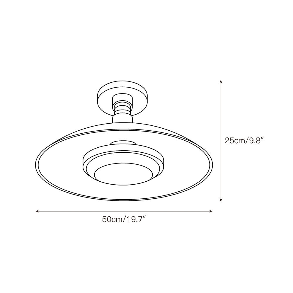 Pot-Lid Style Flat-Panel Ceiling Light T1921