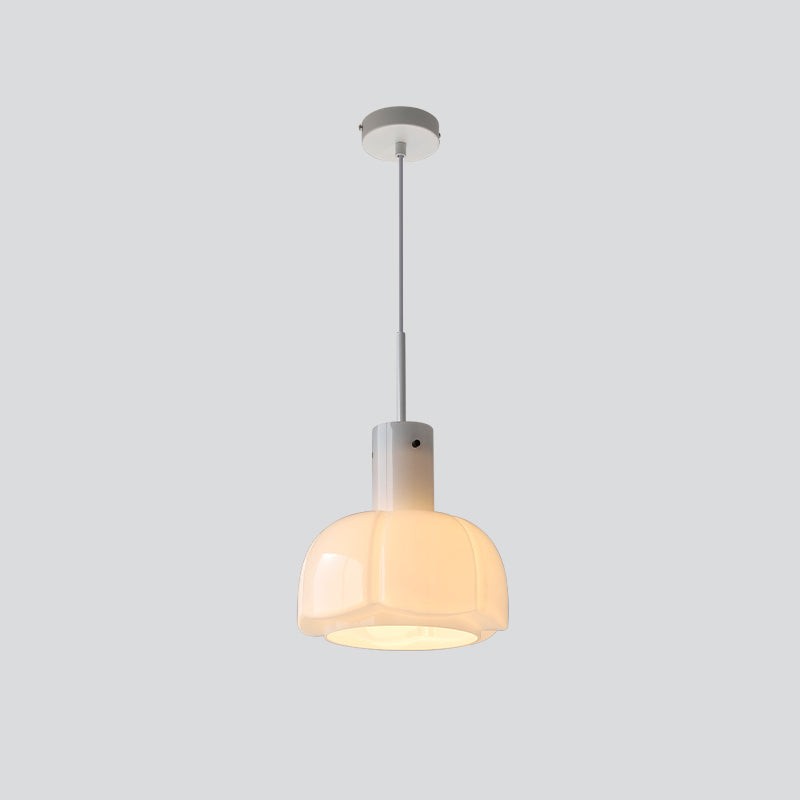 French Pastoral Style Petal Glass Pendant Light M23