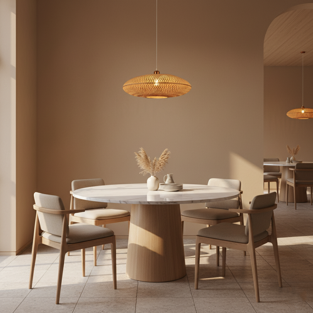 Treasure of the Dawn Bamboo Rattan Pendant Light T2123