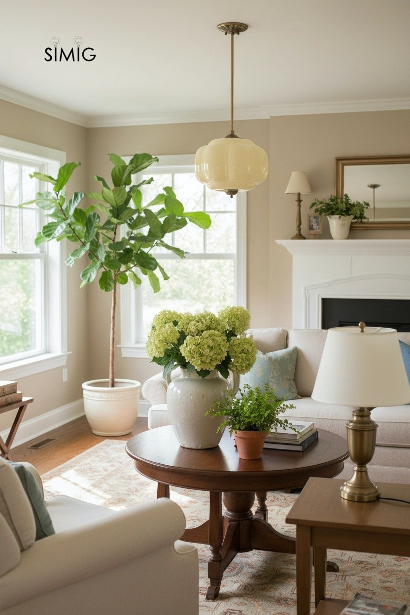 Eloise Vintage Glass Pendant Light - Elegant Design Semi-Flush Mount Light G53