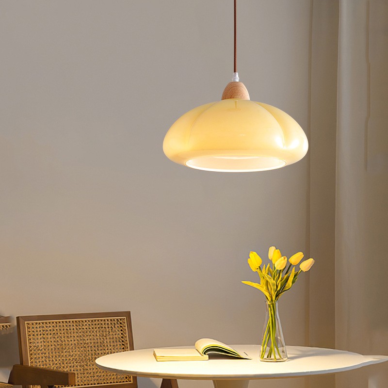 Nordic Retro Pumpkin Glass Pendant Lamp S134
