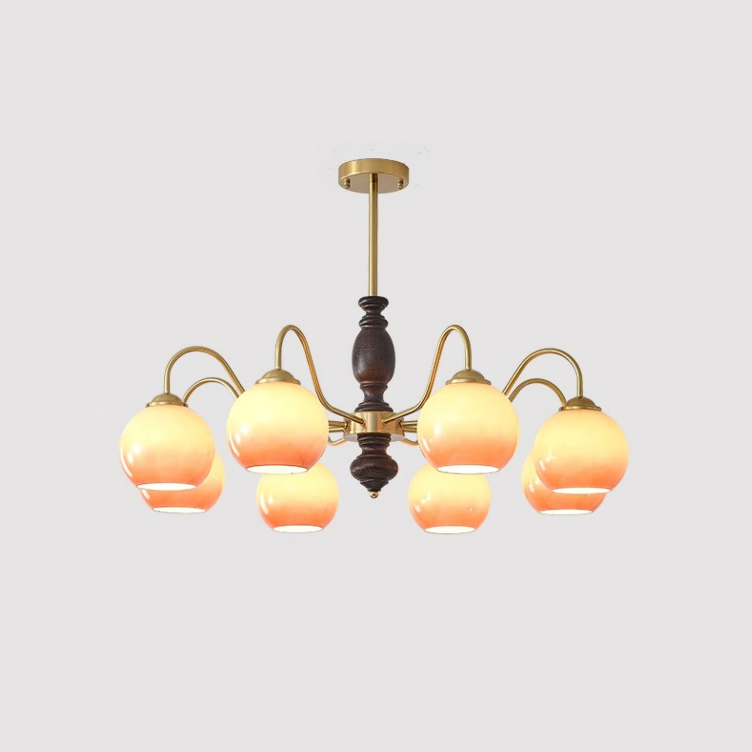 French Medieval Style Caramel Orb Chandelier M567