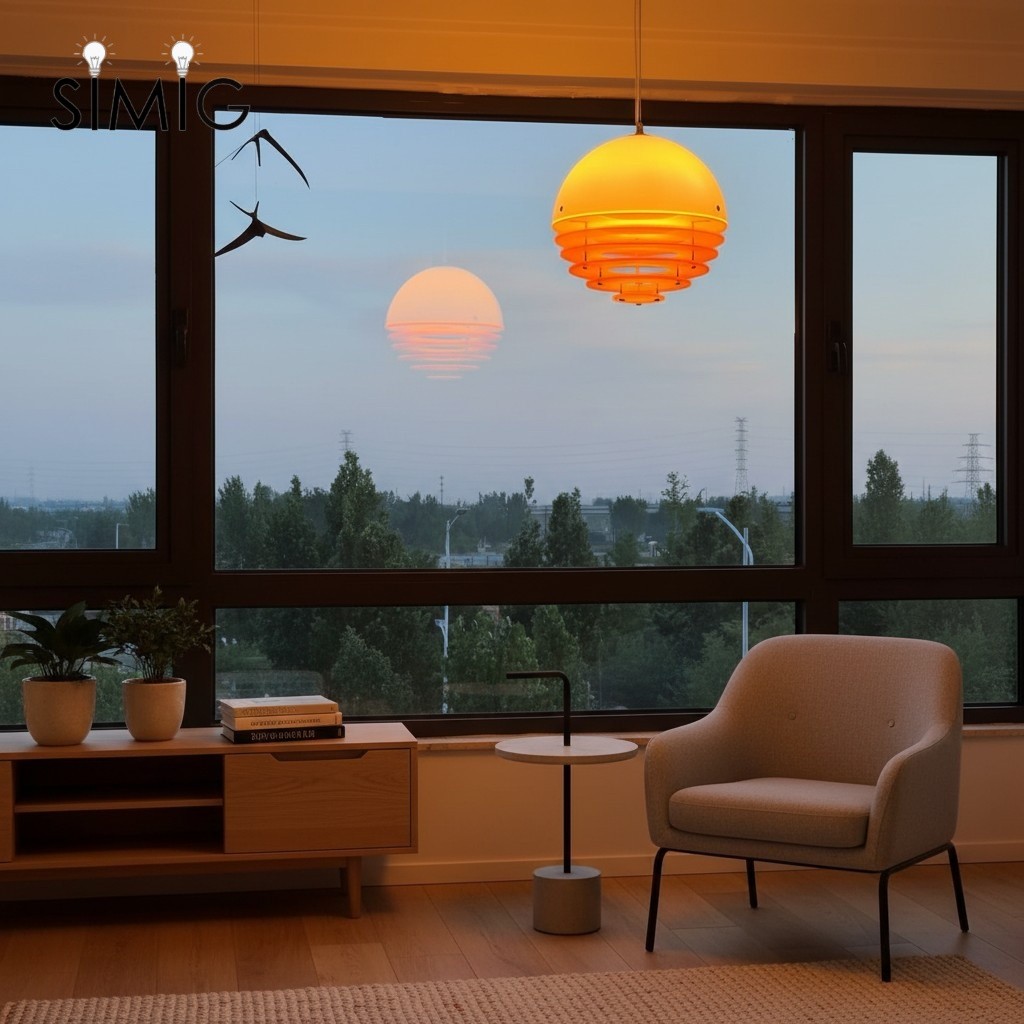 Bauhaus Sunset Pendant Lamp - Warm Ambient Lighting for Living Room S213