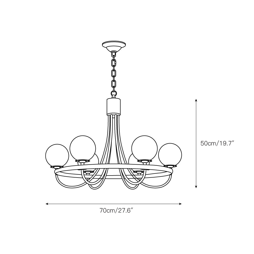 Caroline Sphere Chandelier T1734