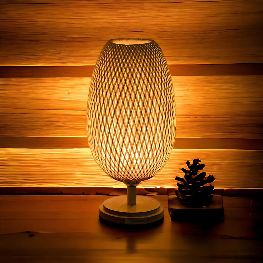 Handcrafted Sustainable Bamboo Table Lamp T2071