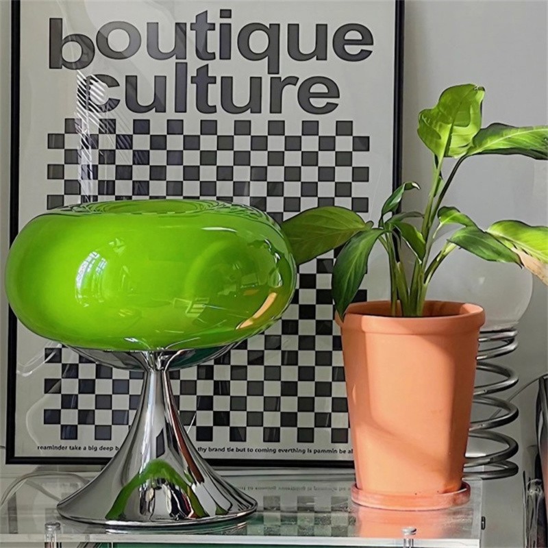 Lollora Bauhaus Apple Glass Table Lamp — Modern Desk & Bedside S171