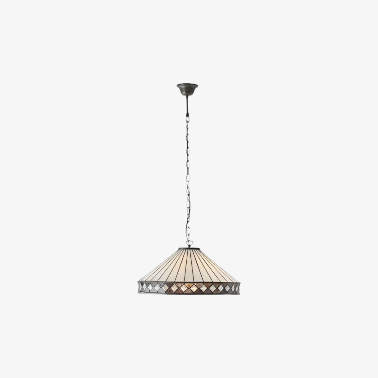 TF Fargo Pendant Light - Tiffany Style Lighting with an Art Deco Shade and Adjustable Chain T970