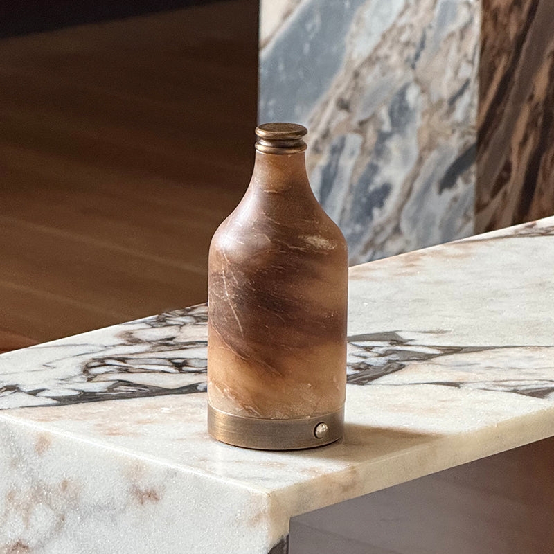 Wine Bottle Alabaster Table Lamp (Built-in Battery) T1893