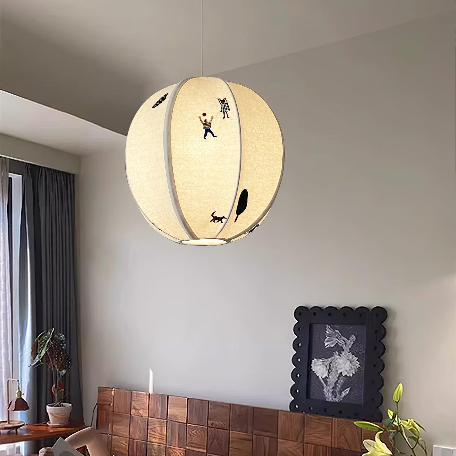 Park Embroidered Textile Pendant Lamp M337