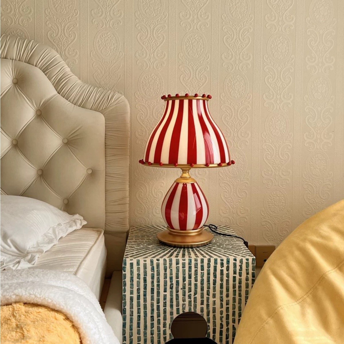 Festilo Circus-Style Metal Table Lamp — Vintage Living Room Accent S278