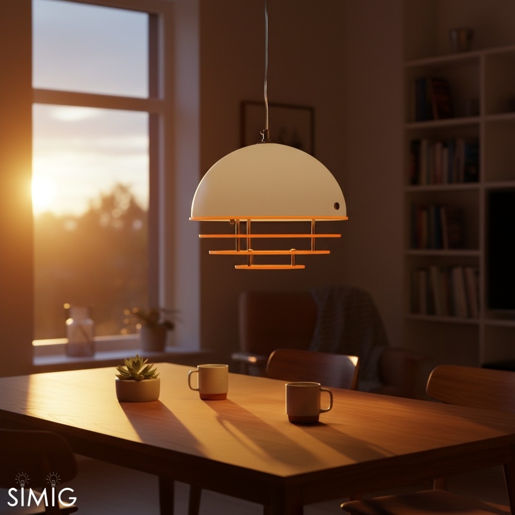 Bauhaus Sunset Pendant Lamp - Warm Ambient Lighting for Living Room S213