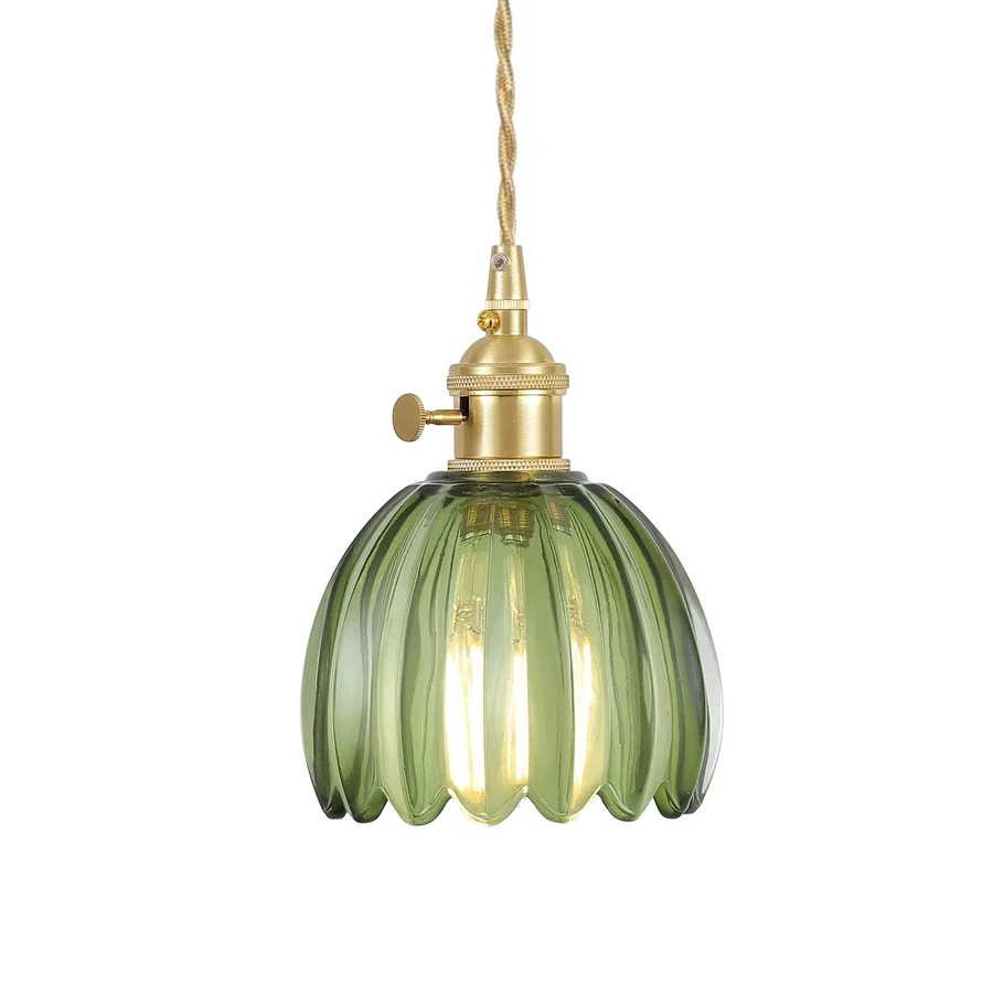Japanese Retro Glass Flower Pendant Light S17