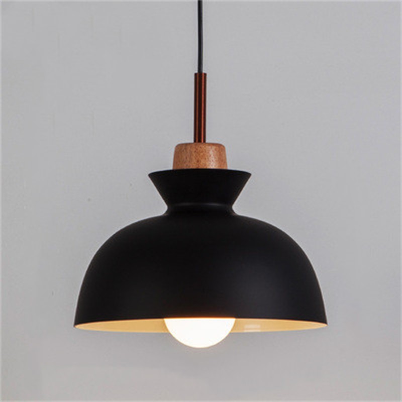 MULTI Scandinavian Metal Wood Macaroon Pendant Light for Bedroom S32