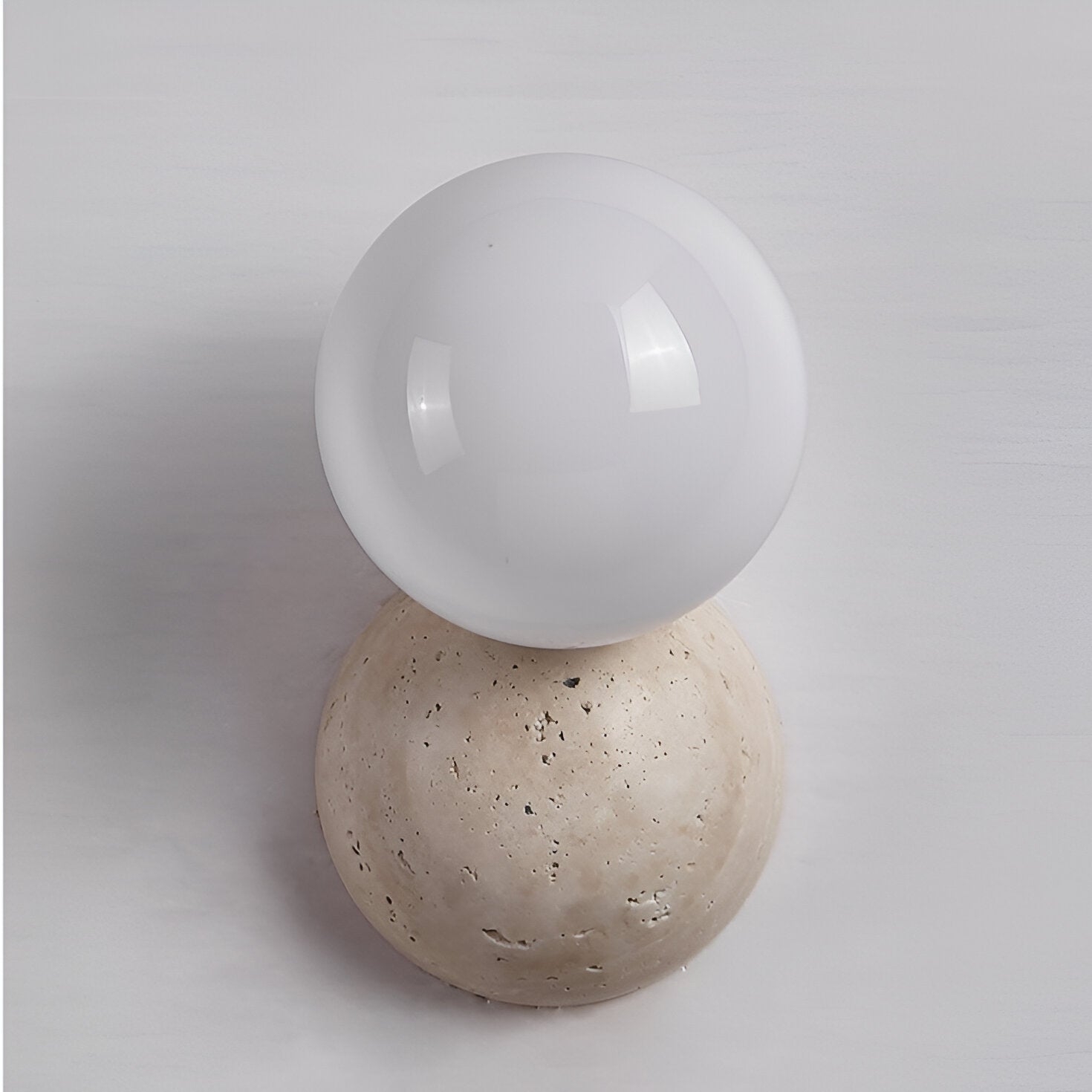 Travertine Round Glass Wall Fixture T2163
