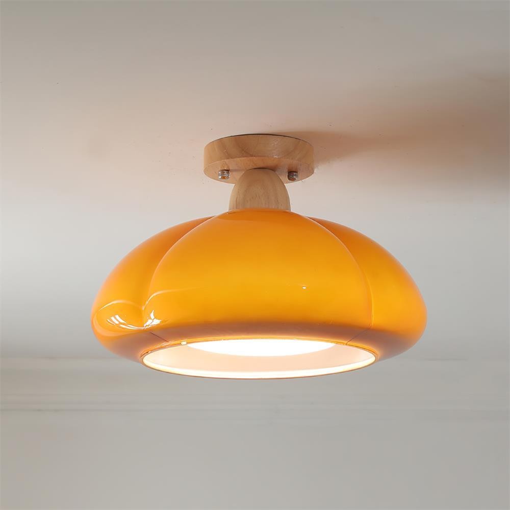 Pumpkin Glass Pendant Light For Kitchen M171