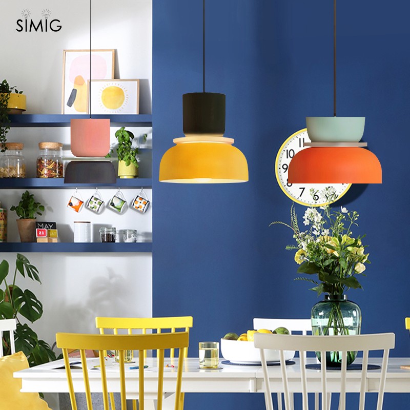 MACRI Color Block Nordic Pendant Light for Living Room