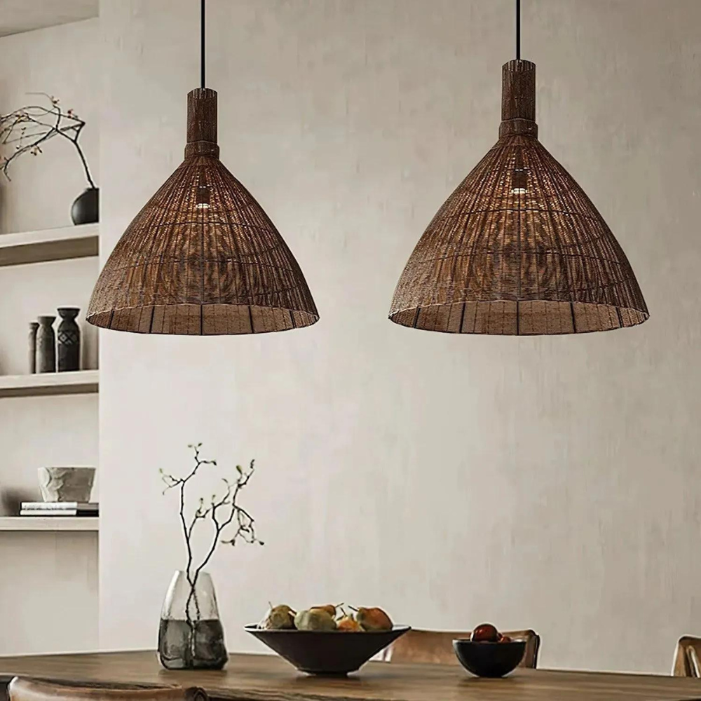 The Rattan Essence of the Islands Pendant Light T2050