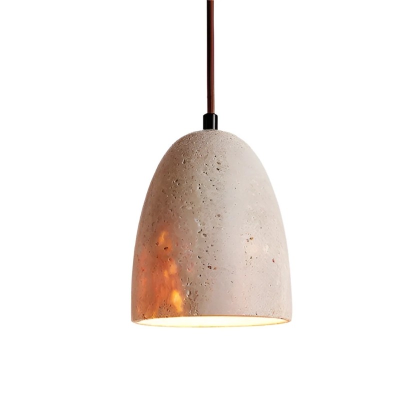 Natural Stone Pendant Lamp - Vintage Design for Dining Area S284