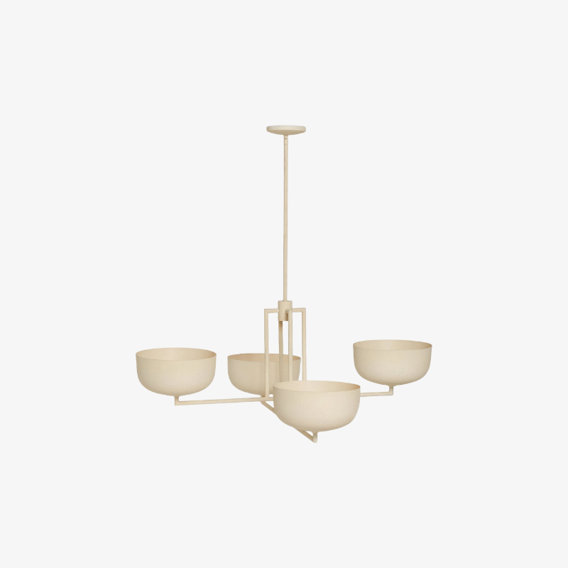 Lustrona Multi-Light Chandelier Metal Dome Shades - Streamlined Modern for Dining Room T693