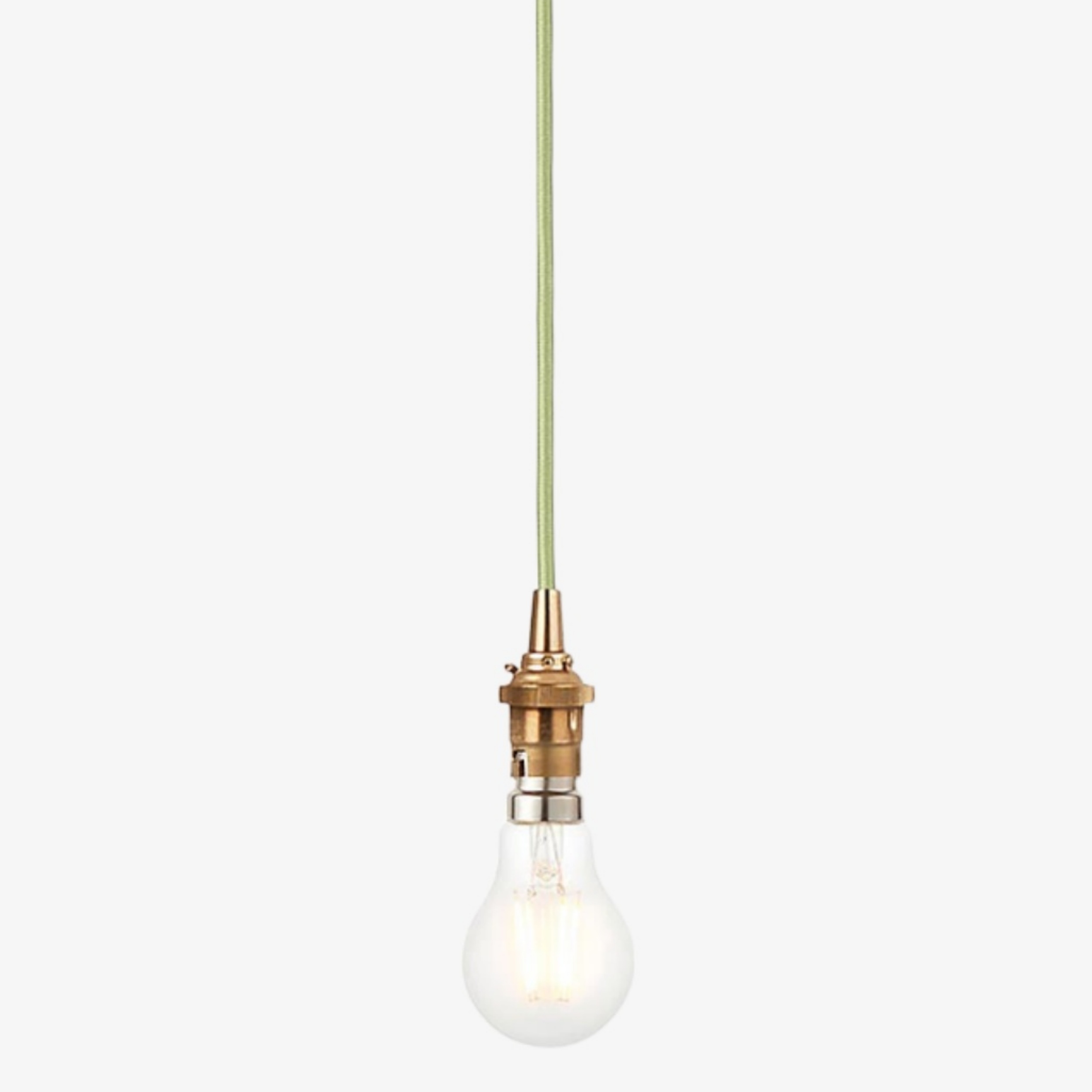 Plaitar Modern Brass Pendant Light - Minimalist Ceiling Fixture with Braided Cord for Hallways T993