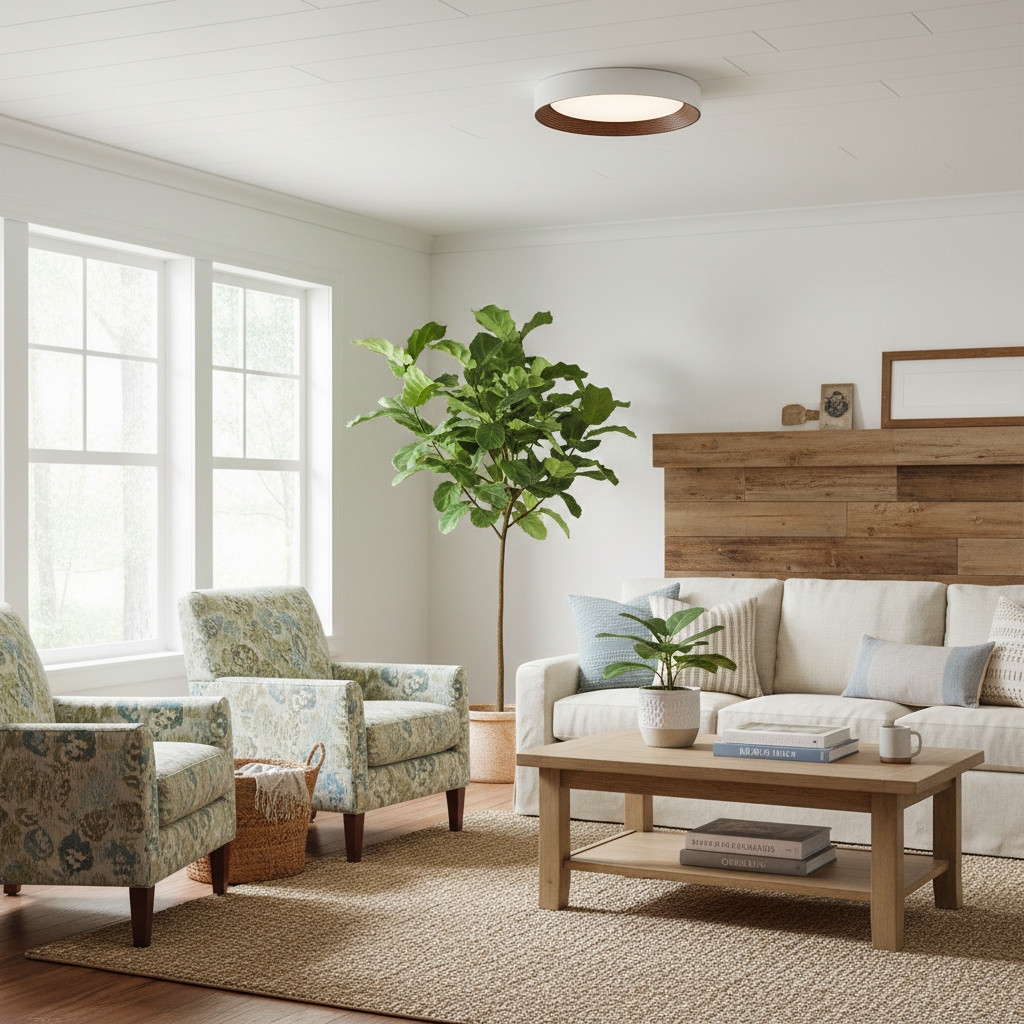 Crelina Contemporary Ceiling Light - Indoor Flush Fixture for Hallway and Dining Area U16